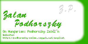 zalan podhorszky business card